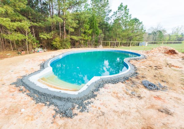 Pool Landscape Leveling in Canton