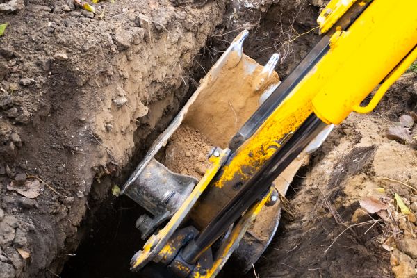 Downspout Trenching in Canton