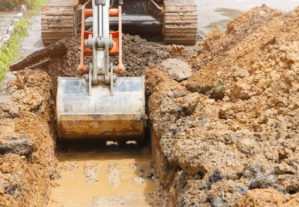 Water Line Digging in Canton
