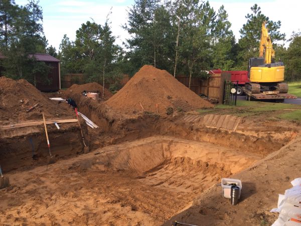 Pool Site Excavation in Canton